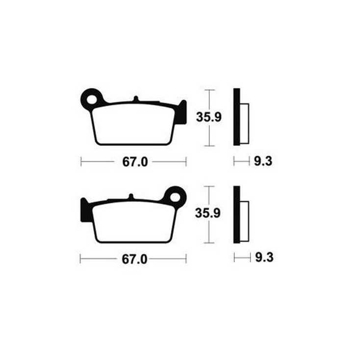 PLAQUETTE DE FREIN ARRIERE MO290 LOISIR BENDIX YAMAHA YZ 125 03/07