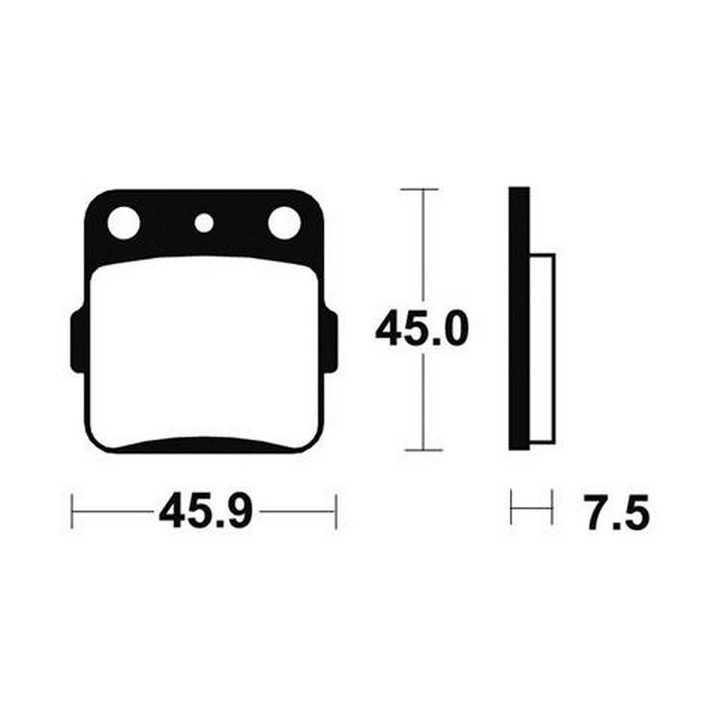 PLAQUETTE DE FREIN ARRIERE MO92 LOISIR BENDIX YAMAHA YZ 85 02/15