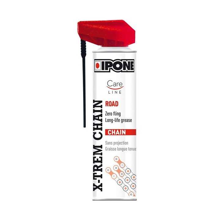 GRAISSE BOMBE CHAINE IPONE SPRAY CARELINE X-TREM CHAIN ROAD 250ML MOTO