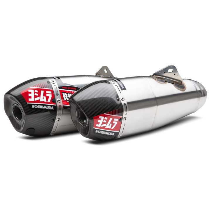 LIGNE COMPLETE YOSHIMURA USA RS9-E INOX/SILENCIEUX DOUBLE ALU CRF 450 POT D'ECHAPPEMENT 15/16