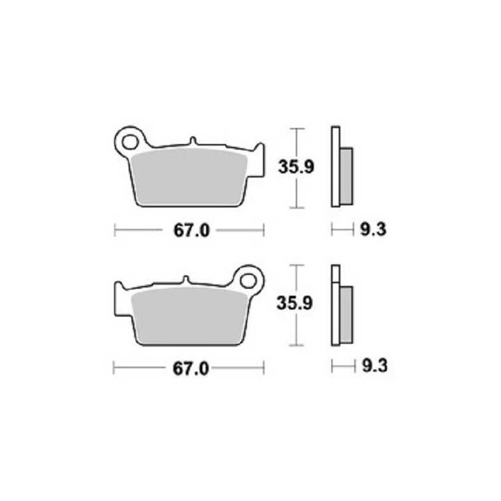 PLAQUETTES DE FREIN ARRIERE AP RACING LMP390ORR SUZUKI RMX 450 05/15