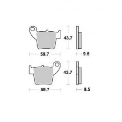PLAQUETTES DE FREIN AVANT AP RACING LMP377ORR HONDA CRF 450 02/16