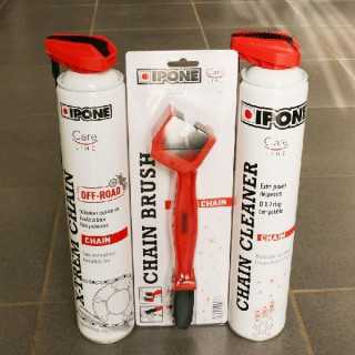 PACK NETTOYAGE CHAINE MOTO CROSS TOUT TERRAIN IPONE 2+1