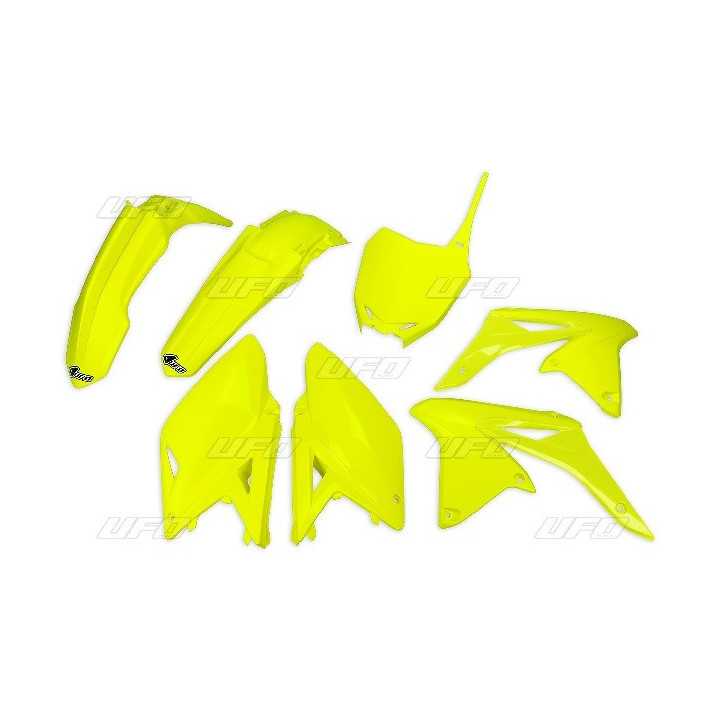 Kit plastiques UFO jaune fluo Suzuki 250 RMZ