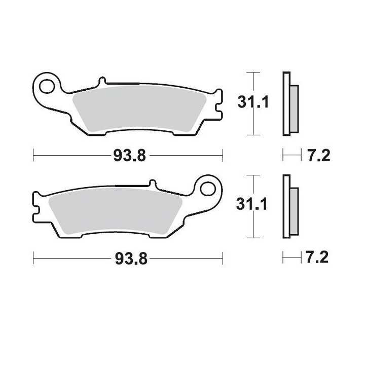 PLAQUETTE DE FREIN AVANT MO194 LOISIR BENDIX YAMAHA YZ 125 92/07