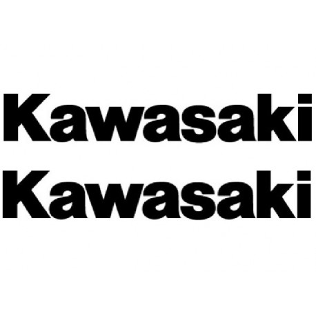 2 STICKERS AUTOCOLLANT KAWASAKI NOIR 20cm