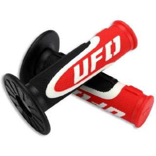 POIGNEES DOMINO OFF-ROAD X-TREME NOIR/ROUGE 22 MM