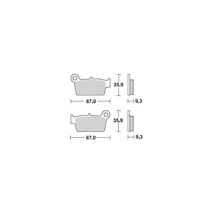 PLAQUETTE DE FREIN ARRIERE MO104 LOISIR BENDIX YAMAHA YZ 125 98/02